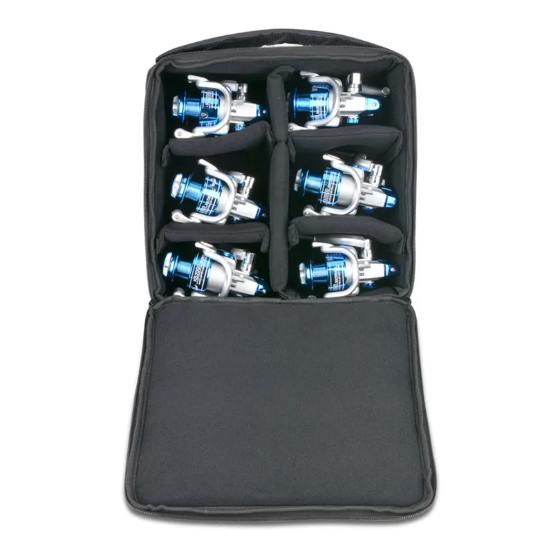 Caja de pesca de alta capacidad de 33cm, bolsa multifuncional a prueba de golpes, accesorio de pesca, carrete de caña giratoria, estuche para exteriores, almacenamiento portátil - imagen 2