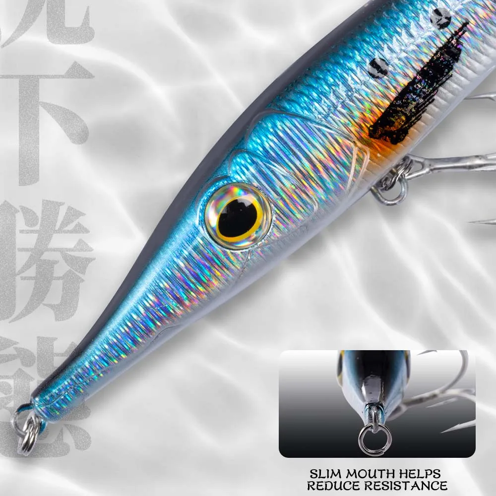 Hunthouse-señuelo de pesca con lápiz flotante, cebo duro que se hunde de boca delgada, 146mm, 19g, 35g, Stickbait de fundición larga para aparejos de aguja de lubina - imagen 5