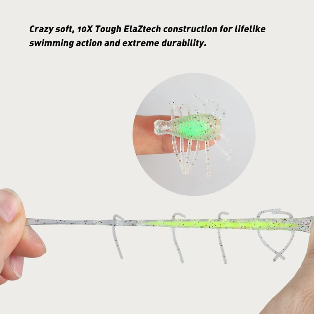 Señuelo de pesca Johncoo, señuelo de gusano flotante, 2,7 cm, 1,28g, señuelo pequeño para trucha, señuelo flotante para insectos y señuelo de pesca Ajing, 20 unids/caja - imagen 5