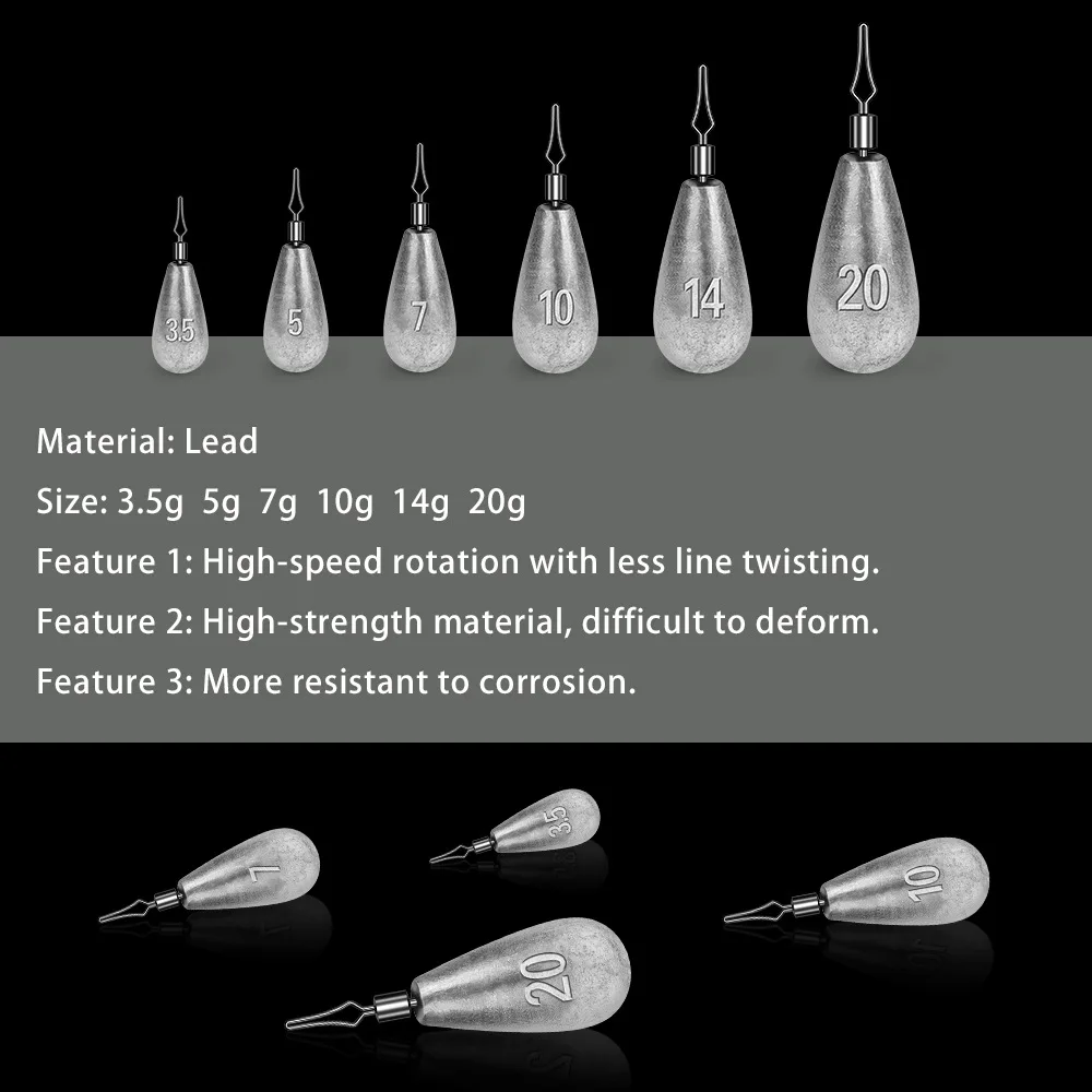 Descubra el material de plomo perfecto para sus necesidades de pesca con rotación de alta velocidad alta resistencia y resistencia a la corrosión
