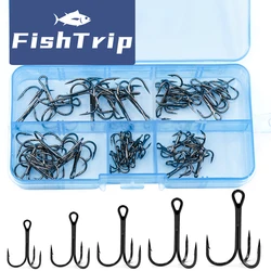 FishTrip Anzuelos Triples Acero Alto Carbono para Pesca en Agua Salada