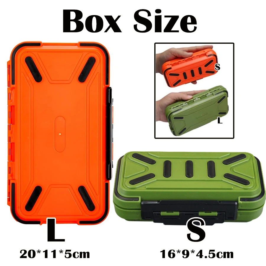 Caja de aparejos pequeña, cajas de señuelos de pesca impermeables, caja de almacenamiento de 1 pieza, contenedores de accesorios de plástico para cebo - imagen 2