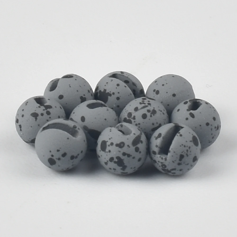 Elite TG-Cuentas ranuradas para pesca con mosca, gris moteado, 2,5 ~ 3,8mm, plantilla de pesca con mosca, ninfas, moscas, atado de tungsteno, señuelo para trucha y lubina - imagen 2