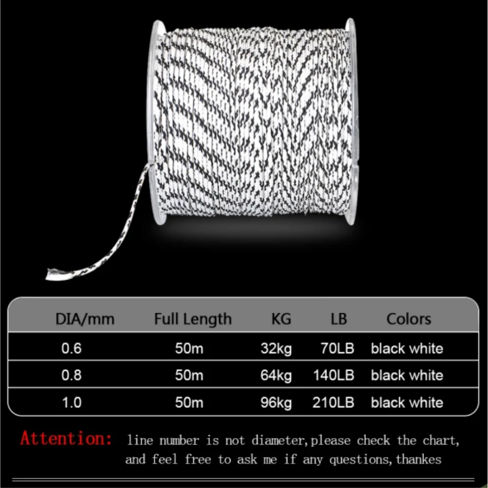 NGB 20M-50M línea de pistola de pescado 0,6 MM-2,0 MM línea de pesca trenzada accesorios de pesca en el mar - imagen 5