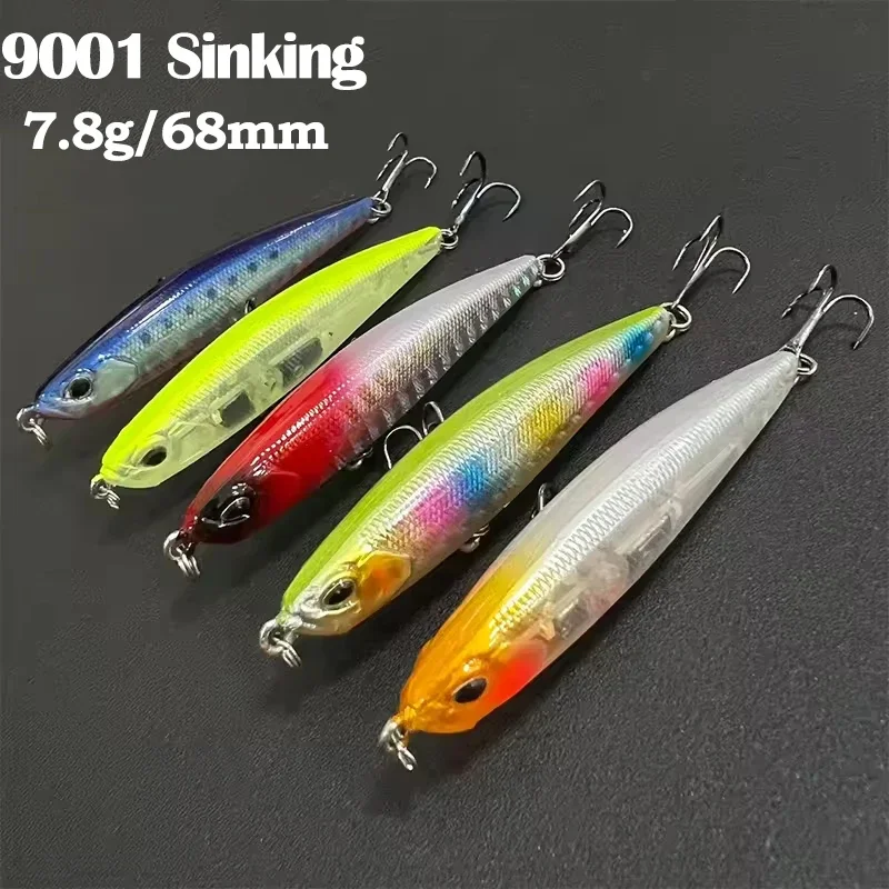 7.8g 68mm Langzaam Zinkende Potlood Lokken Afstandsschot Wobbler Stickbait Pesca Zoutwater Bass Lipless Minnow Kunstmatige Harde aas Visgerei