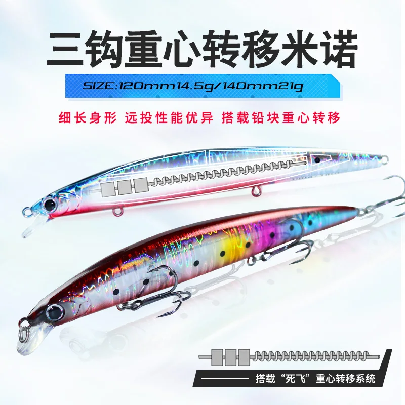 Señuelos artificiales flotantes Jertbait – Lanzamiento ultralargo para mar - imagen 2