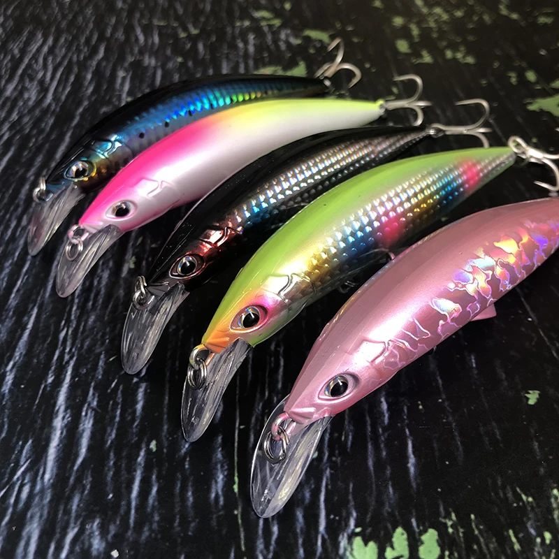 Señuelos de pesca de pececillo que se hunden, peso pesado, 120mm, 45g, cebo duro Artificial de fundición larga, Wobblers de lubina para trucha de agua salada para Lucio - imagen 3