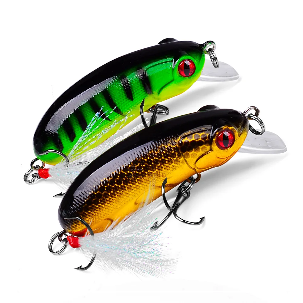 Señuelo de pesca de manivela Topwater, 1 piezas, 10g, 6cm, cebo duro Artificial, Swimbait, Japón, Minnow, Crankbait, aparejos de pesca para Lucio - imagen 3