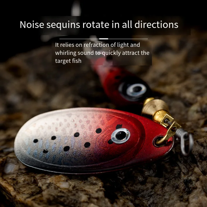Iscas de lentejuelas de 9,1g y 7cm, cebos duros artificiales, Spinner giratorio de Metal, Señuelos de pesca, guapa, Lucio, anzuelo triple, accesorios de aparejos - imagen 4