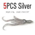 5pcs  Silver