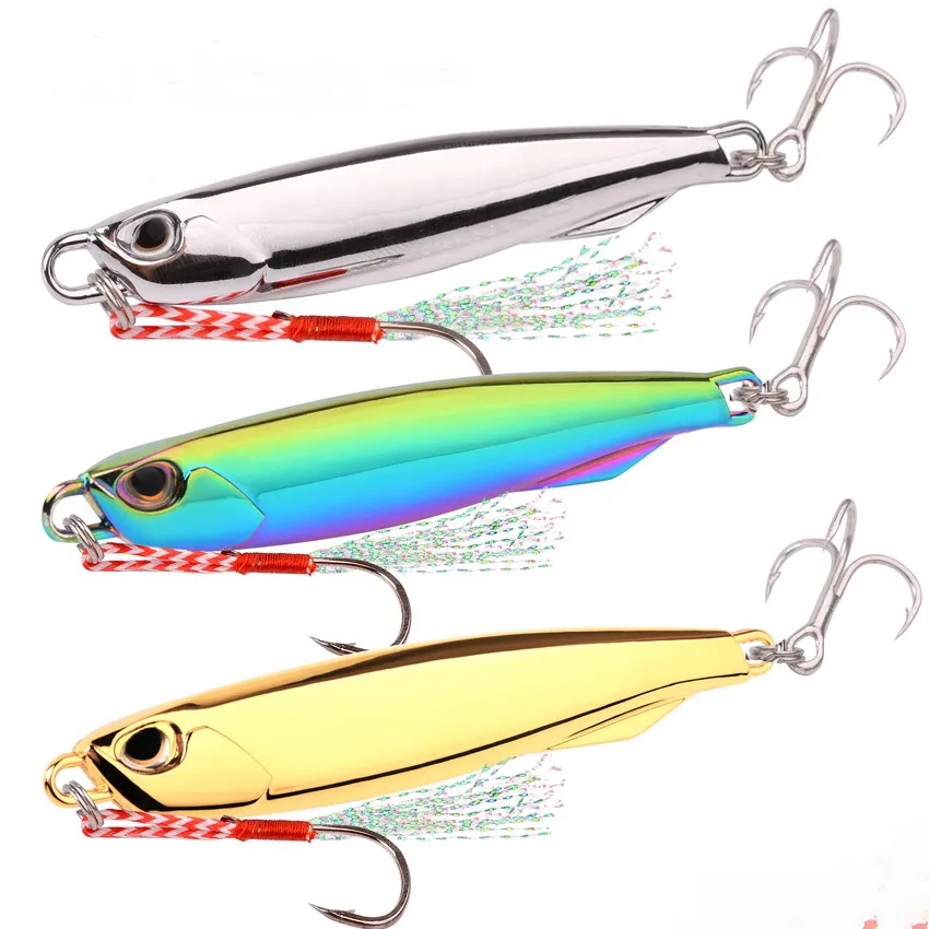 Señuelo de Metal para pesca en el mar, 1 piezas, Color plateado, 7g, 10g, 15g, 20g, 30g, 40g, Jigging - imagen 3