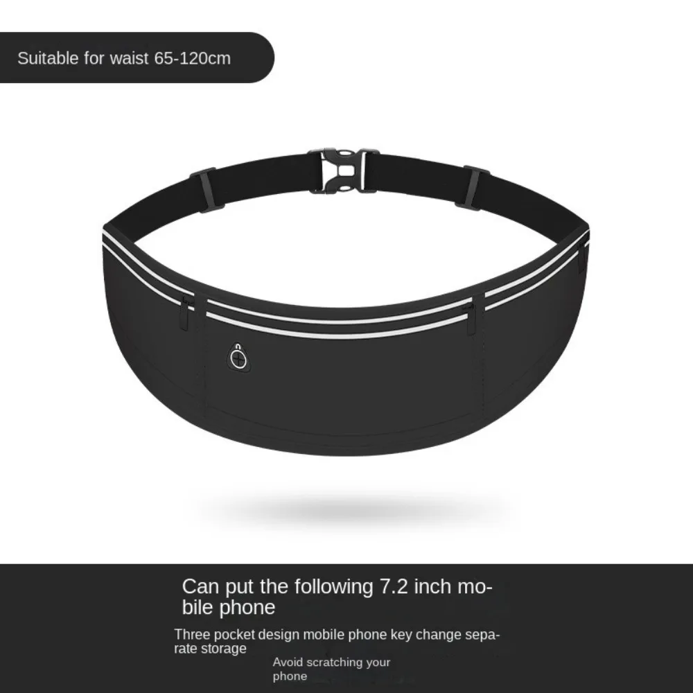 Riñonera para correr impermeable a la moda, riñonera deportiva ligera Invisible, tira reflectante, riñonera transpirable, bolsa para teléfono - imagen 5