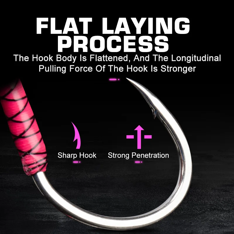 OBSESSION HK040 2 unids/bolsa anzuelo de asistencia de Jigging de Metal de alto carbono UV luminoso PE línea Pike Jig señuelo anzuelo de Pesca de agua salada Pesca - imagen 5