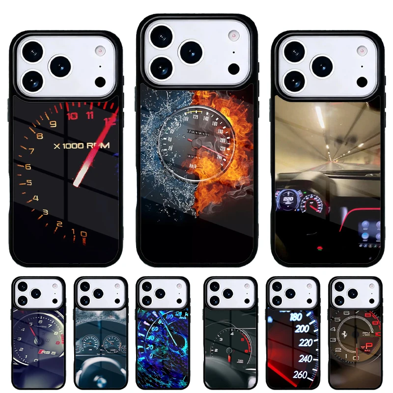 Funda velocímetro para iPhone – Carcasa trasera diseño deportivo