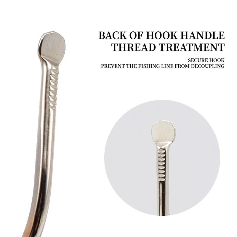 ZYZ-anzuelos de pesca afilados de acero alto en carbono, aparejos para peces grandes, esturión, salmón, agua dulce o salada, 4 tamaños - imagen 5