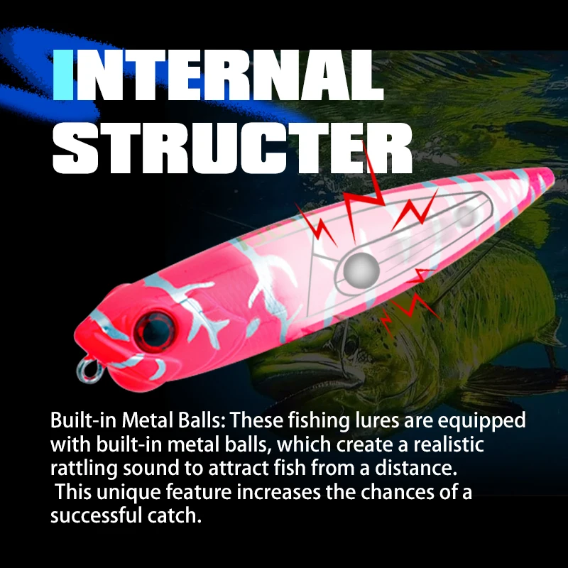 FJORD-señuelo de pesca con lápiz, 31g, 130mm, cebos falsos de agua dulce, superficie dura, cebos artificiales de mar, equipo de pesca - imagen 3