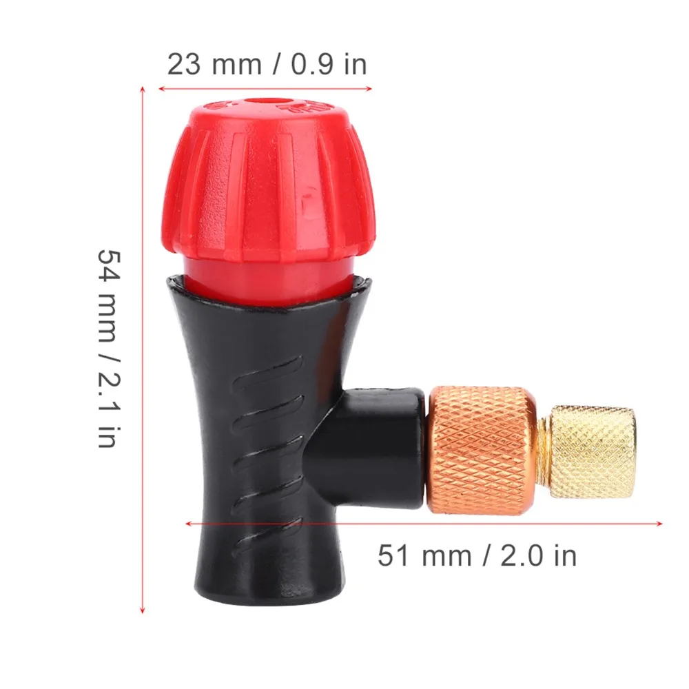 Inflador de válvula de bicicleta portátil, Mini cabezal de inflado de válvula de bicicleta de boca estadounidense/francesa, cabezal de válvula de bicicleta compacto de inflado rápido - imagen 4