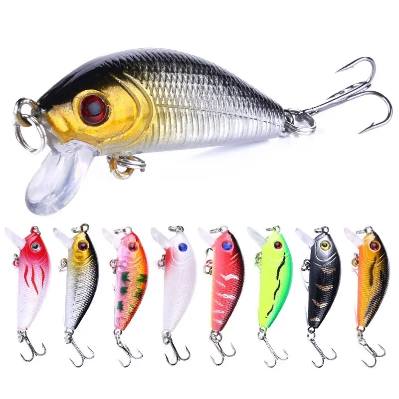 1 Uds mini señuelo de Pesca Minnow 3,6g 5cm Wobbler Jig cebo Topwater cebo duro Crankbait carpa lubina Pesca aparejos de Pesca SwimBait - imagen 2