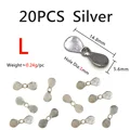 20PCS Silver L