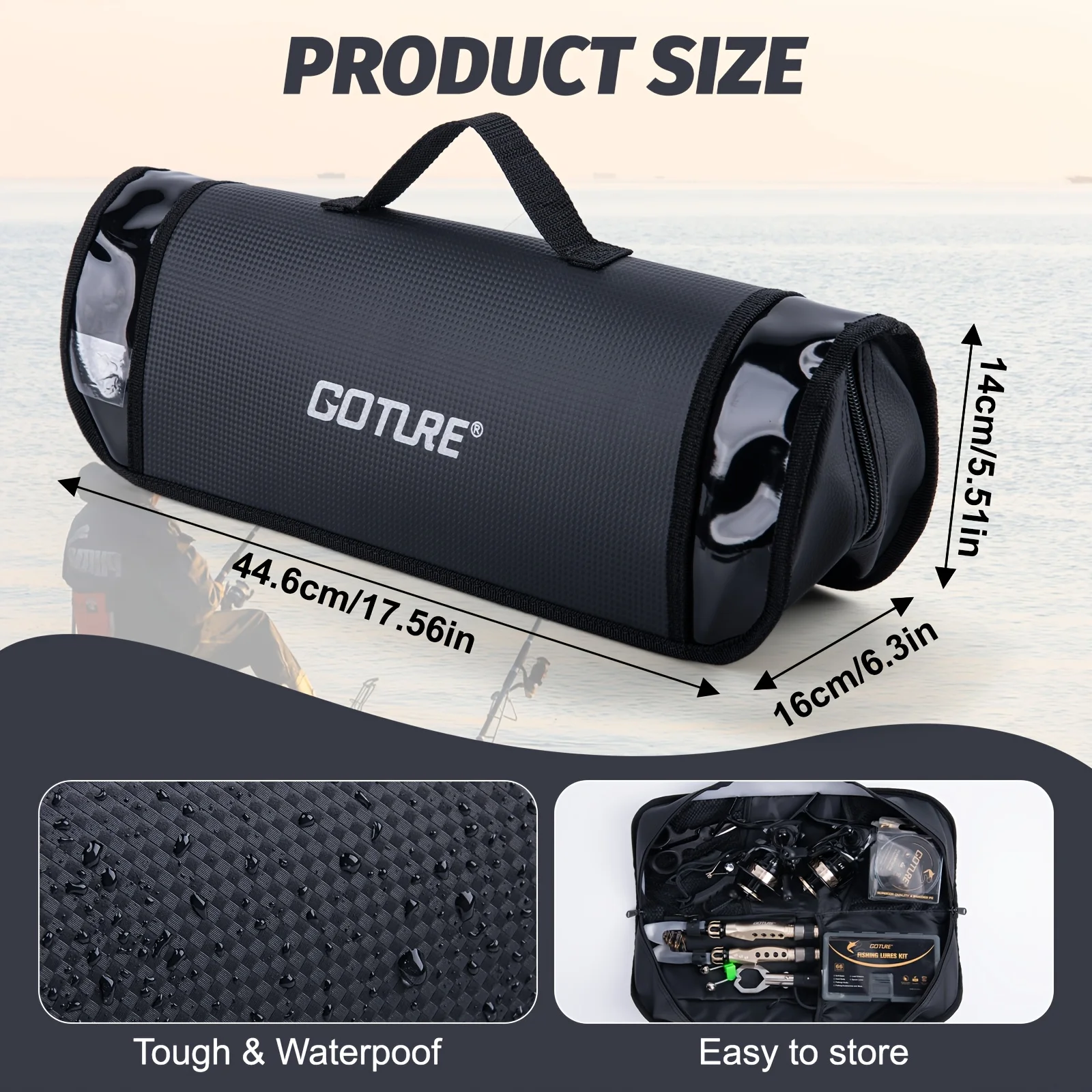 Funda impermeable Goture – Estuche portátil para caña de pescar - imagen 5