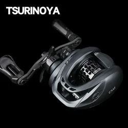 TSURINOYA-carrete de pesca ultraligero, 153g, 6,1g, carrete poco profundo, cebo, Lobo oscuro, 50S, 7,1: 1, carrete de fundición para trucha Ajing