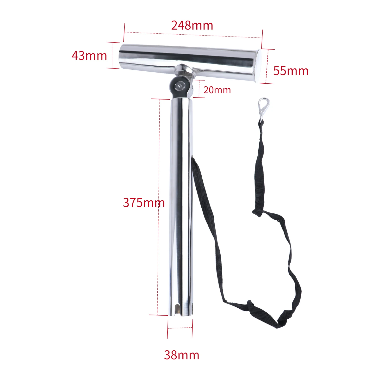 Portacañas ajustable acero inoxidable – Outrigger plug-in marino - imagen 2