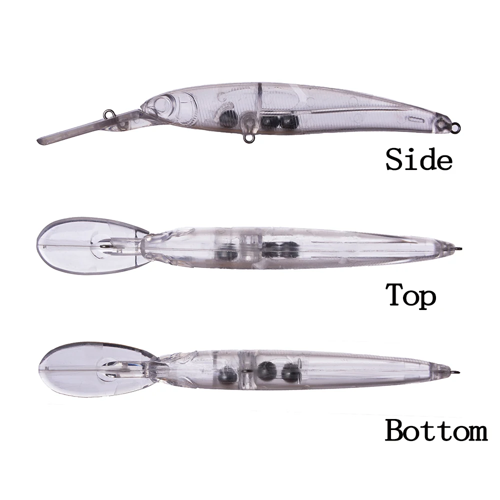 Chan'sHuang 20 piezas cebo en blanco sin pintar 145mm/12,8g sonajero flotante pececillo de aguas profundas DIY Señuelos de pesca artificiales - imagen 3