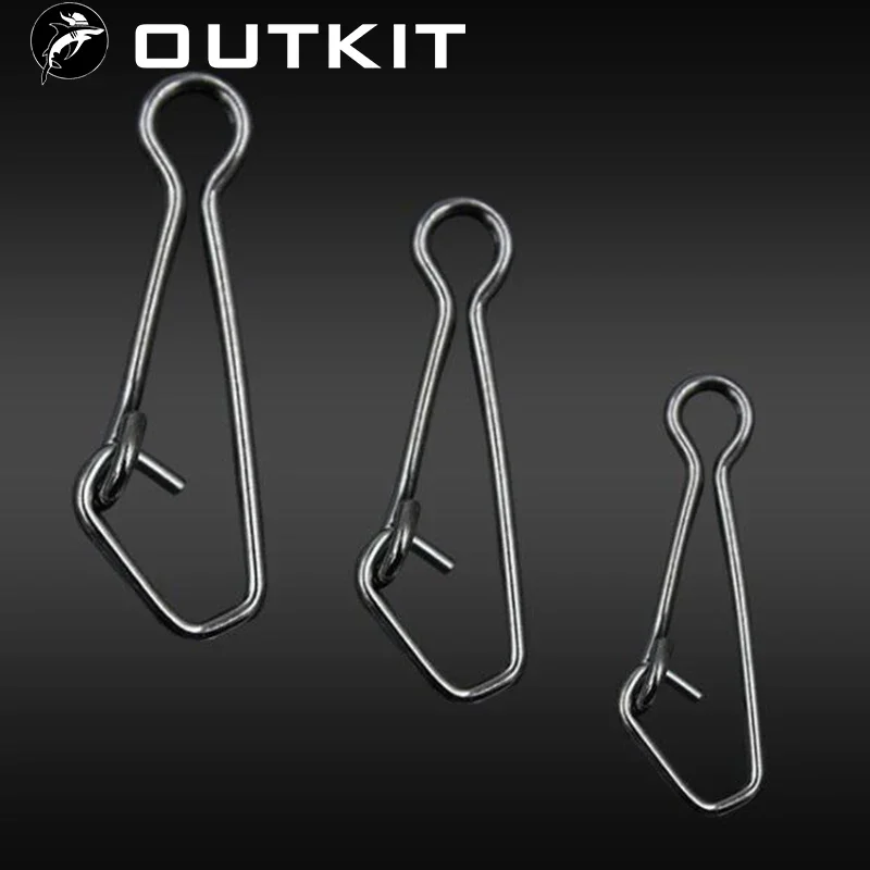 OUTKIT nuevo 50 unids/lote QL gancho giratorio de pesca de acero inoxidable gancho señuelo conector aparejos de pesca