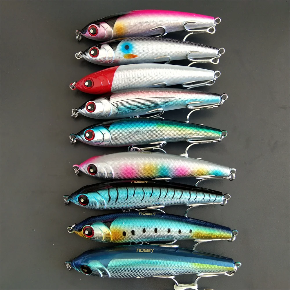 Noeby 14cm 70g nuevo hundimiento lápiz grande océano barco señuelo de pesca 4x-gancho de fuerza para atún GT pez marino - imagen 5