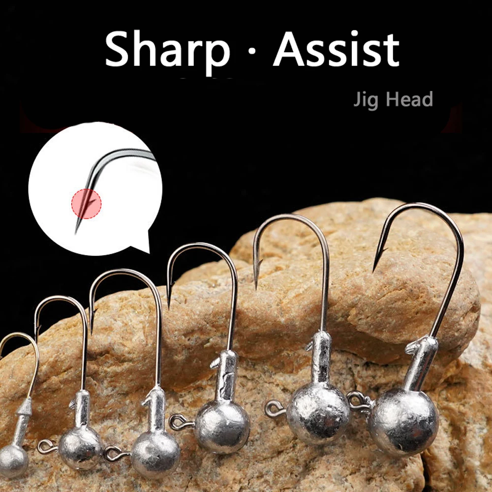 Juego de anzuelos de cabeza plomada y cebo blando, Kit de anzuelos de goma Artificial para carpa, Lucio, caja de aparejos, 35/40 piezas, 3,5g, 5g, 10g - imagen 5