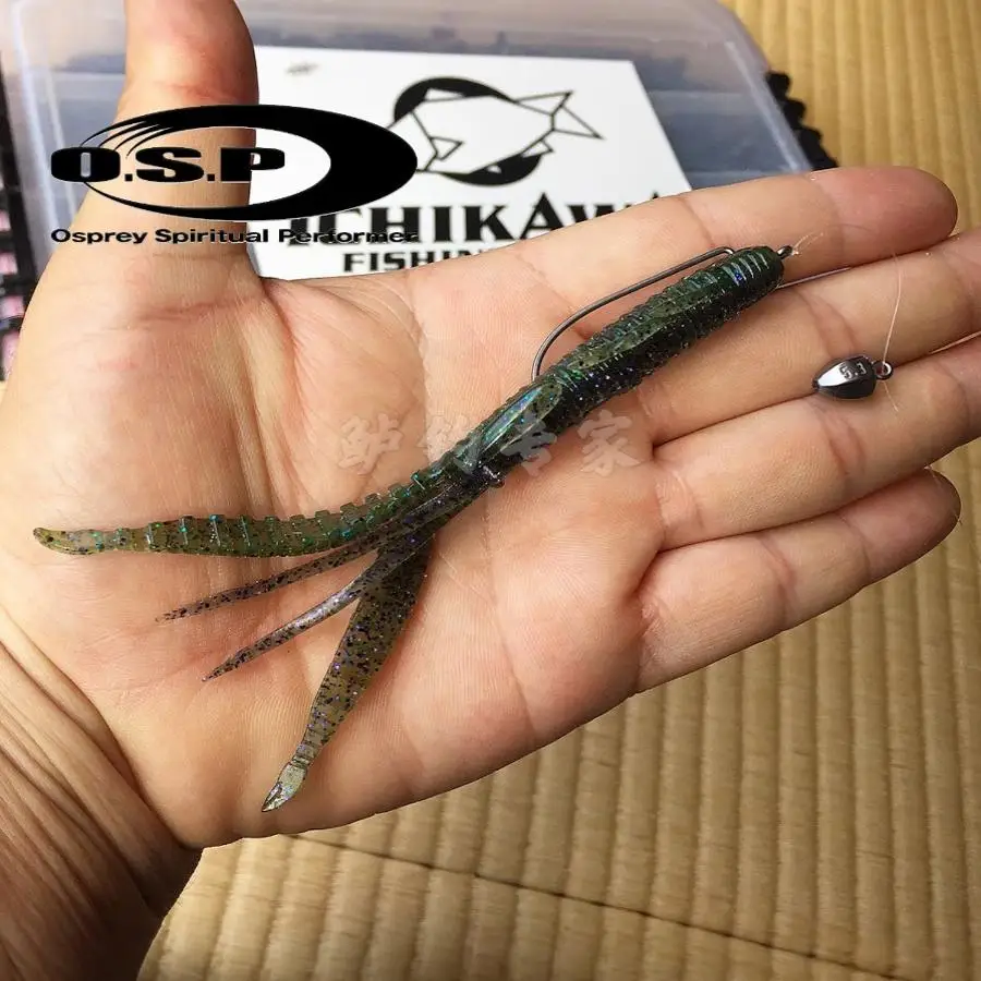 Original japonés OSP DoLiveShrimp Luya tipo camarón cebo suave bambú camarones Texas grupo de pesca lubina cebo biónico - imagen 2