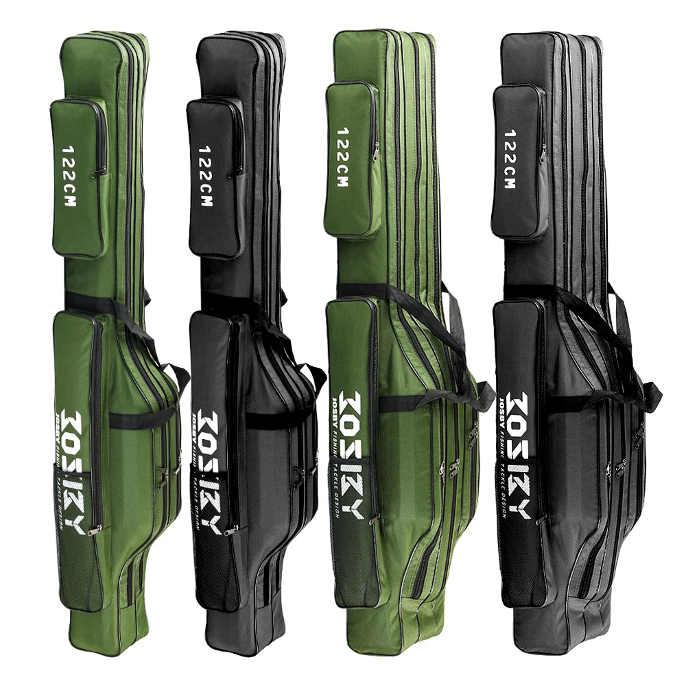 Mochila plegable portátil para caña de pescar, bolsa de transporte para herramientas de pesca, resistente al agua, multifuncional, para exteriores, 60CM, 122CM, 152CM - imagen 2