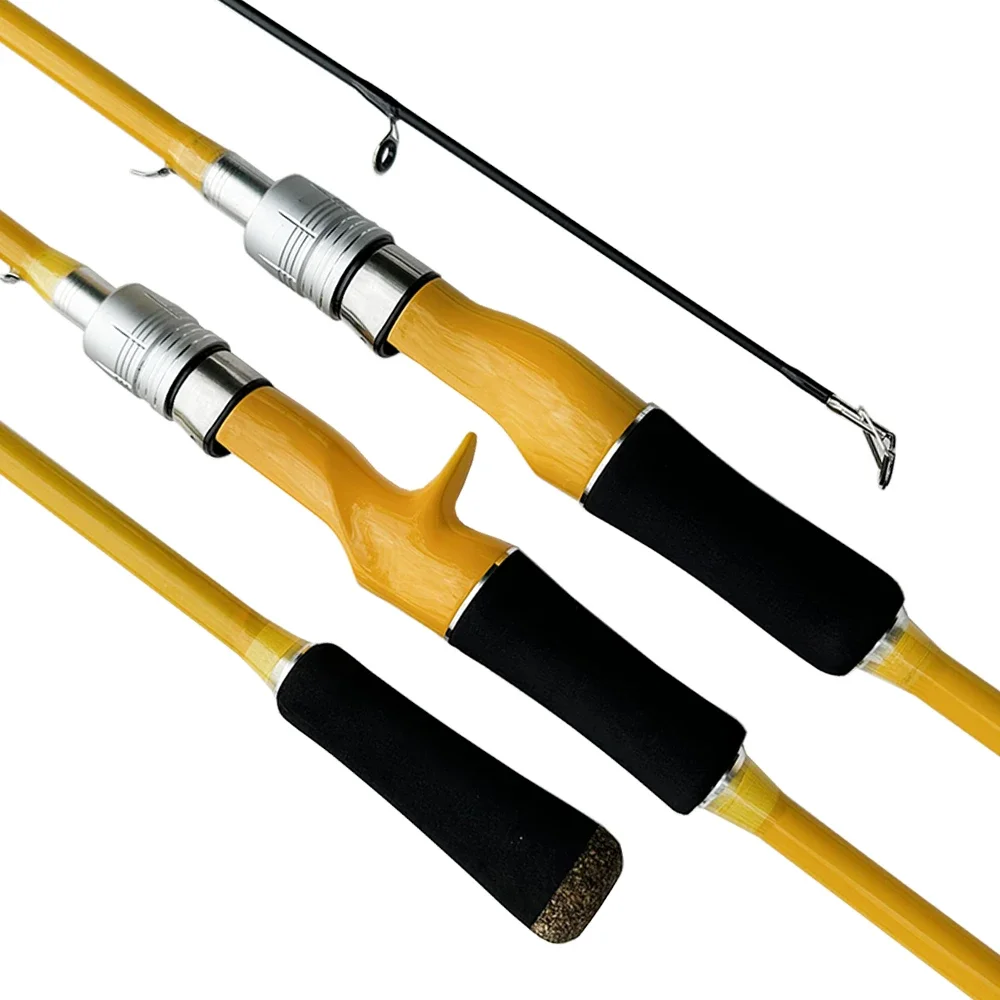 Caña de pescar con señuelo de 2 secciones, Combo de 1,65/1,8 m, caña de pescar de fibra de carbono de alta velocidad 7,2: 1, carrete de Baitcasting, Juego de Pesca de viaje - imagen 3