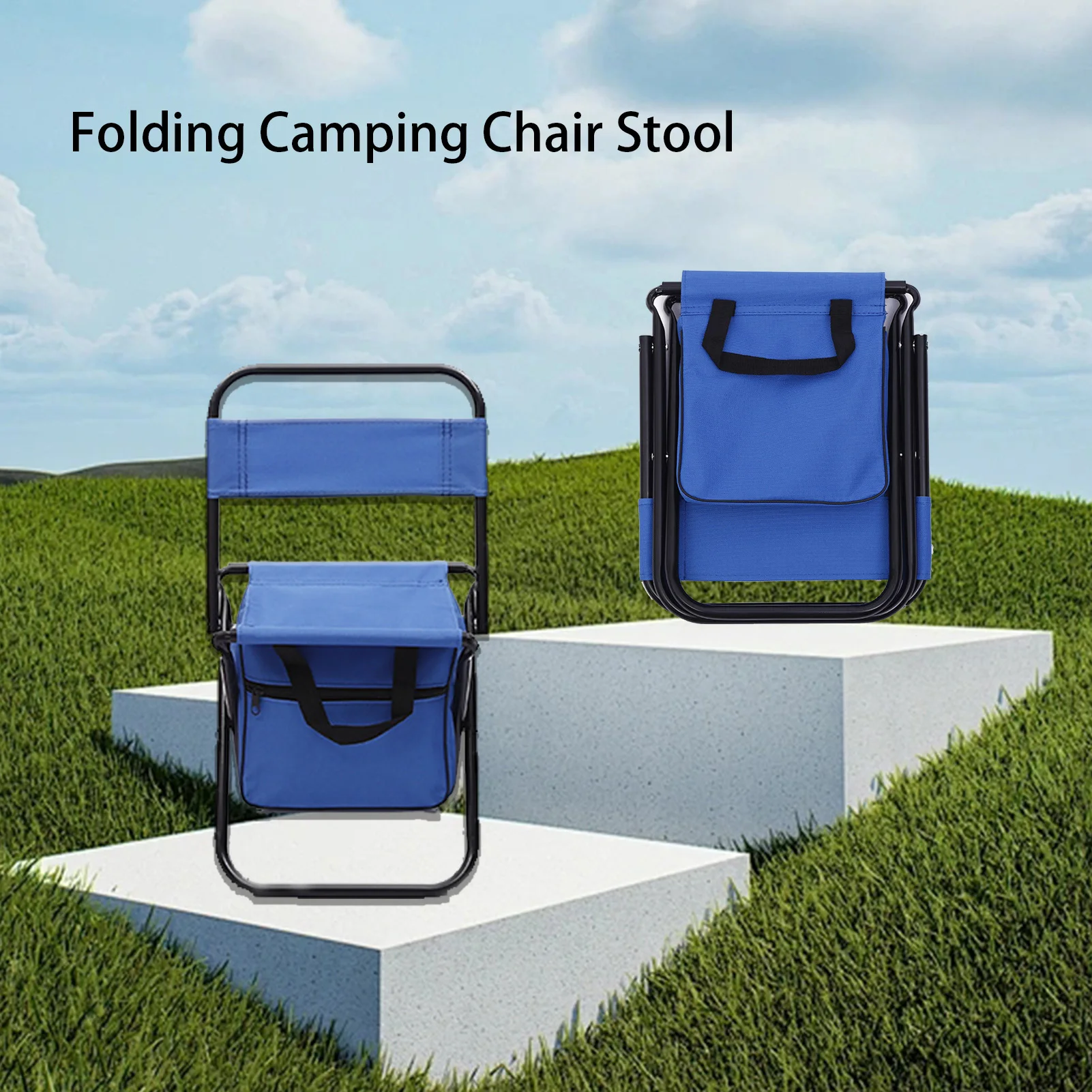 Silla de pesca plegable ultraligera – Oxford impermeable portátil - imagen 4