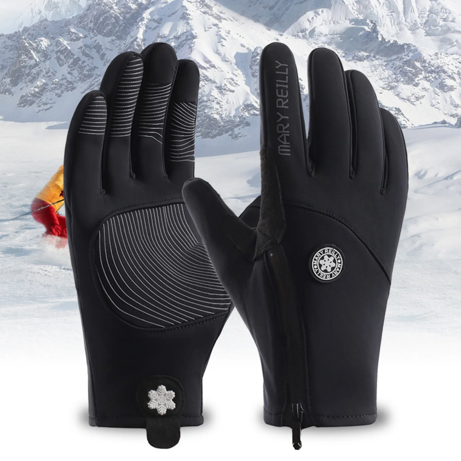Guantes Impermeables de Ciclismo cálidos con pantalla táctil antideslizante - imagen 5