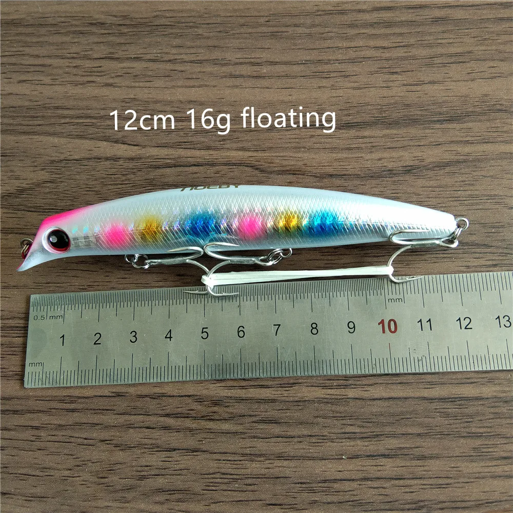 Señuelo de pesca giratorio de superficie flotante, cebo de lápiz, Wobbler, agua salada, lubina Artificial, 12cm, 16g - imagen 3