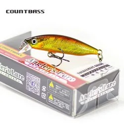 COUNTBASS Afundando Minnow 48 mm 3,7 g Señuelos de pesca Wobblers Hardbaits Señuelo de pescador