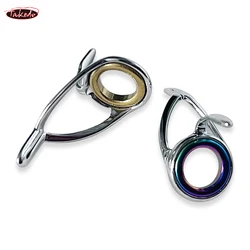 TAKEDO TN19, 9 Uds., anillos superiores de pesca de fundición, Kit de reparación de postes, guías, juegos de ojos, construcción de caña de pescar, accesorios de repuesto DIY