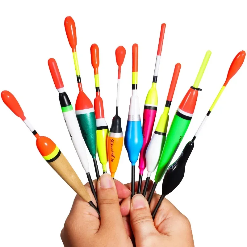 Sougayilang-Juego de flotador de Pesca, boya Vertical profesional con barra luminosa, señuelo multifunción, aparejos de Pesca, 10 Uds. - imagen 2