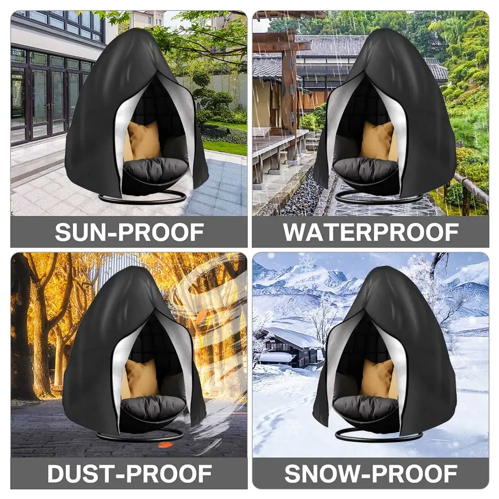 Funda impermeable silla huevo colgante jardín 210D - imagen 5