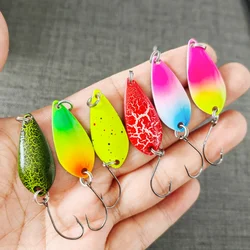 MUKUN-Juego de señuelos de cucharas de Pesca de peso surtido, 1,5G-5G, cebo giratorio de trucha Artificial, Wobblers, 6 uds., aparejos de Pesca