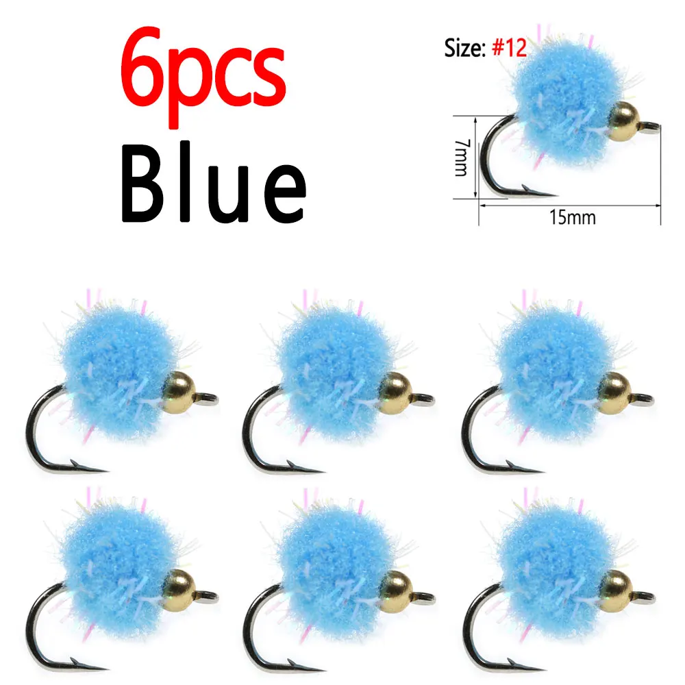 6pcs Blue