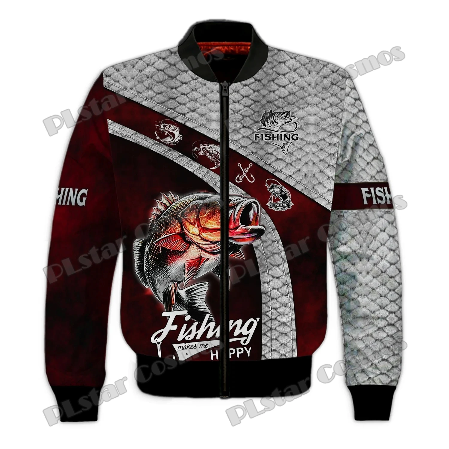 Fish Reaper Marlin pesca 3D impreso moda chaqueta Bomber para hombre Unisex Casual invierno más grueso cálido chaqueta con cremallera FX-16 - imagen 4
