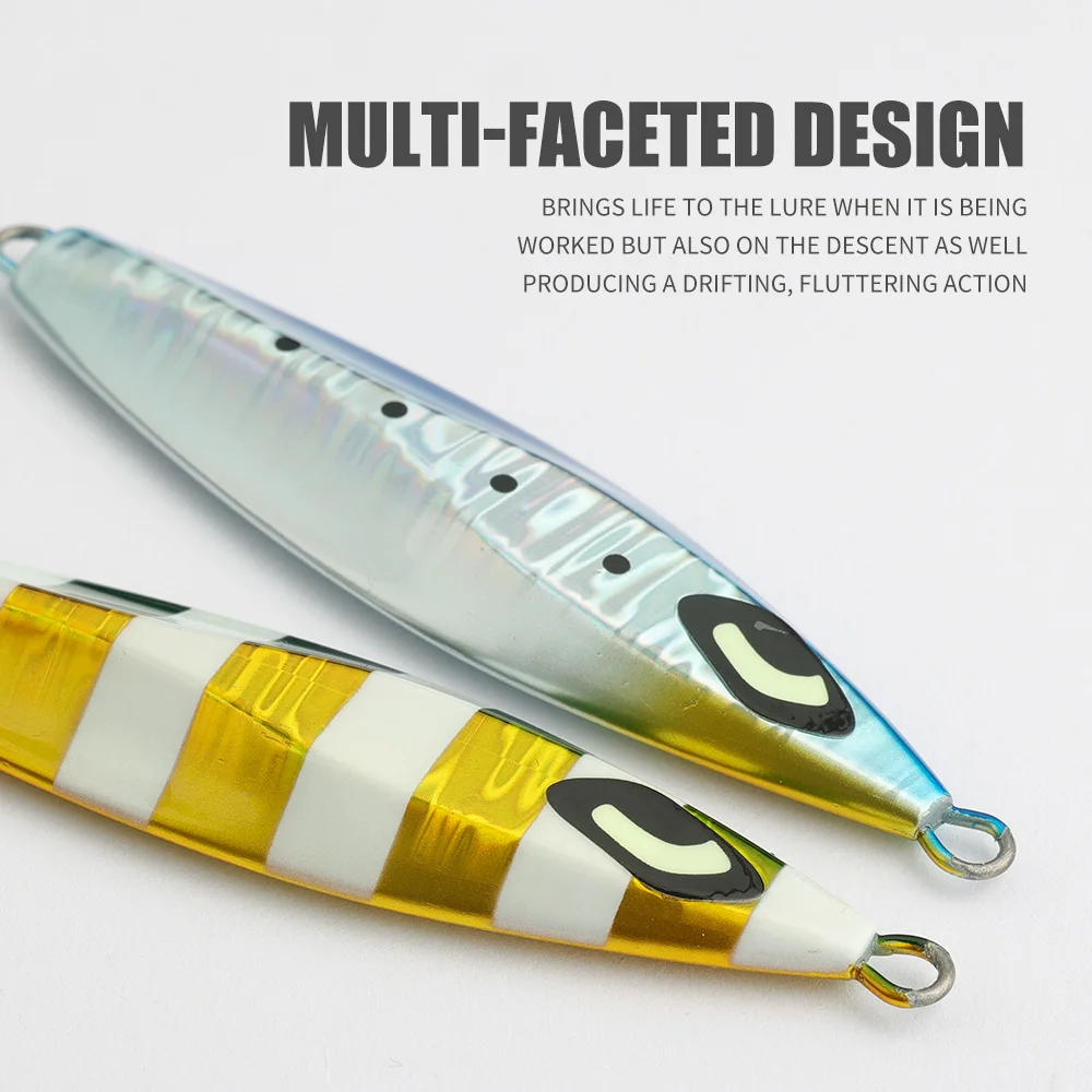 JIGGING PRO 100g 130g 160g 200g señuelo de Jigging lento diseño japonés océano Stinger ala señuelo plantilla de Metal - imagen 3