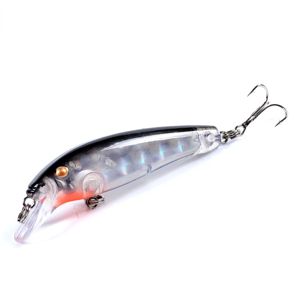 Señuelos de Pesca Jerkbait pececillo flotante, 70mm, 6,5g, Wobbler láser, cebo duro Artificial de fundición larga, accesorios para aparejos de Pesca de trucha - imagen 3