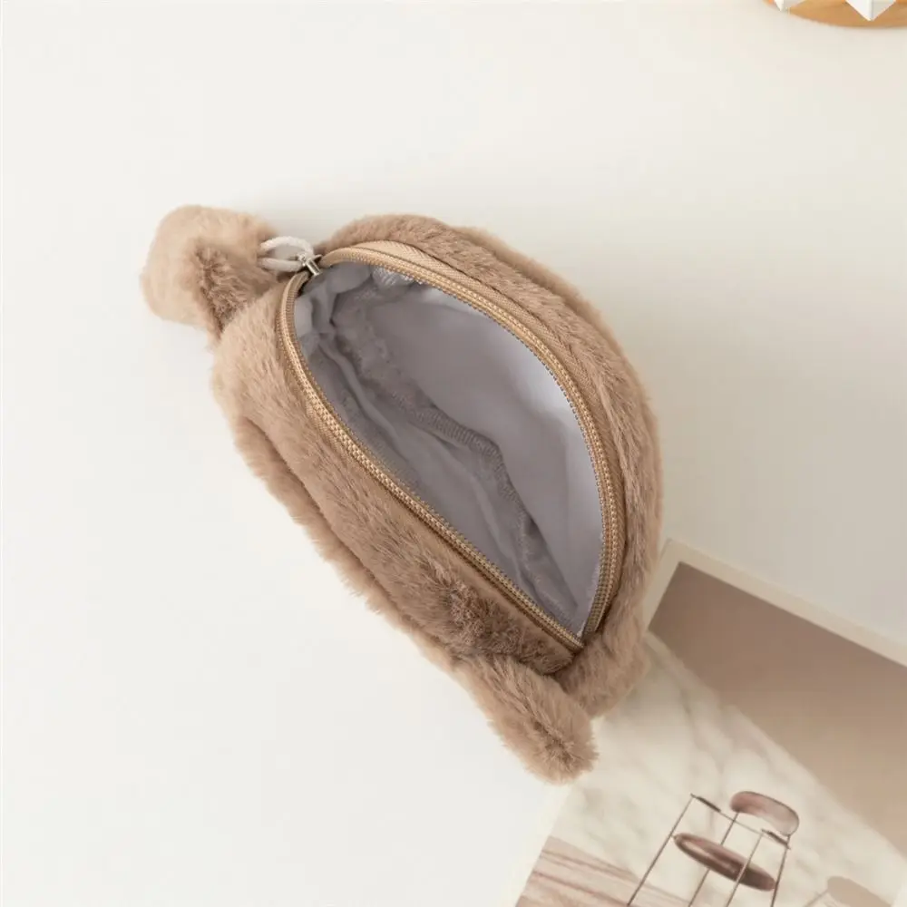 Monedero duradero con forma de gato, Mini llavero suave para auriculares, bolsa bonita con cierre de cremallera, bolsa para lápiz labial para niños - imagen 4