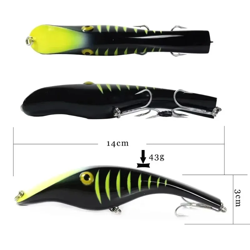 ALASICKA Zalt Pike Señuelo Wobbler 3D Ojos Flotante Jerk Troll - imagen 5