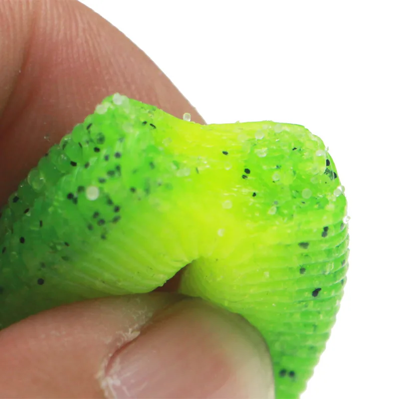 SeaYolo-cebos blandos de pesca con cola en T, 75/95/110mm, Wobblers de silicona Artificial de doble Color, añade sal, atrayente de peces, lubina, Lucio - imagen 3