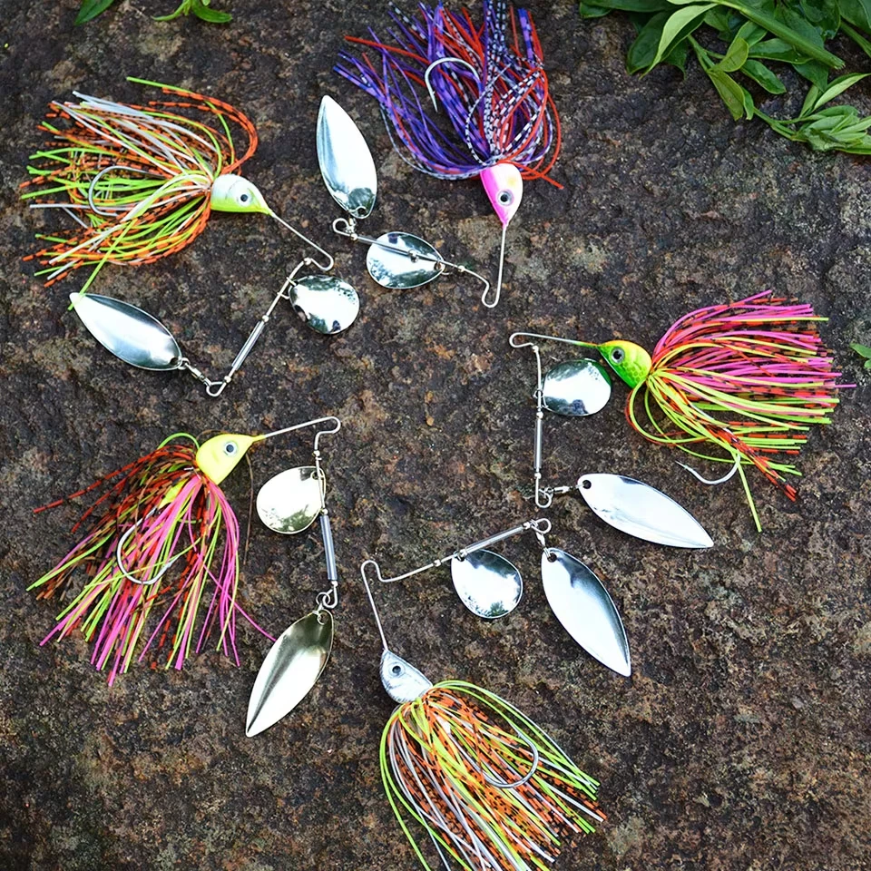 WALK FISH-señuelo de pesca de 10g, 15g, 20g, cebo giratorio, barba con flecos, muleta de aleación para hombre, Lucio, pecado, Spinnerbait - imagen 2