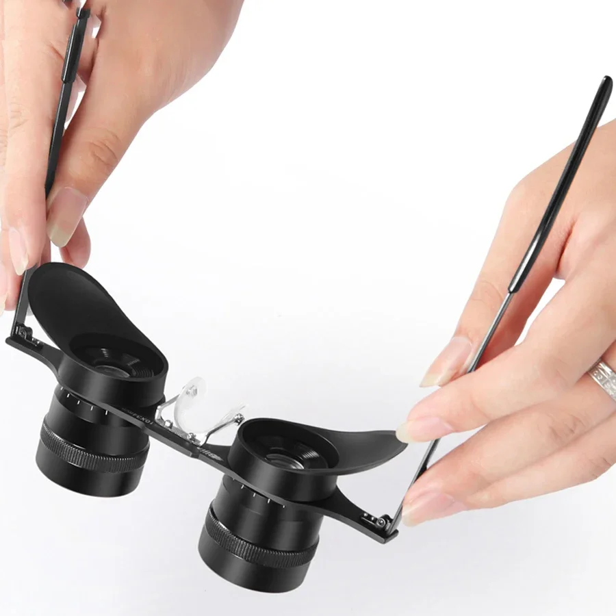 Gafas de pesca profesionales con Zoom HD 10x, nivel de luz bajo, película verde ultraligera de vidrio para flotador de peces, gafas de sol telescópicas para exteriores - imagen 5